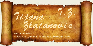 Tijana Zlatanović vizit kartica
